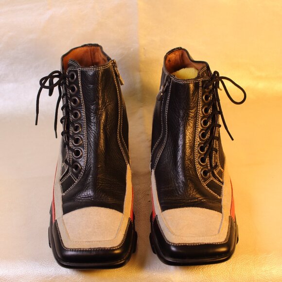 Donald J. Pliner Black and Red Leather Boots - Picture 15 of 15